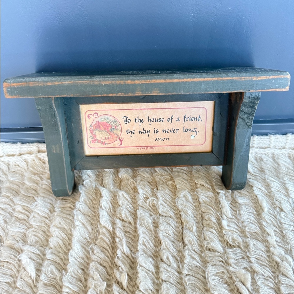 Vintage Green Wooden Shelf